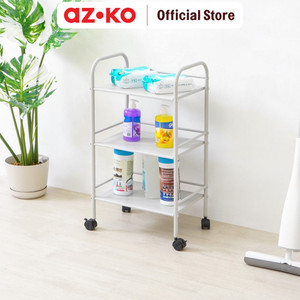 [EZO.0805248] AZKO Stora Lyra Rak Troli 3 Tingkat - Putih