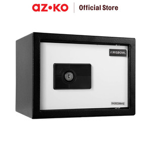 [EZO.0805254] AZKO Krisbow 23X17X17 cm Brankas Besi 17Ck 1/3 mm - Putih