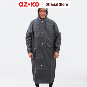 [EZO.0805257] AZKO Ataru Jas Hujan Panjang Pvc - Hitam