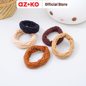 [EZO.0805262] AZKO Ataru Set 5 Pcs Ikat Rambut Box Wave Neutral Color