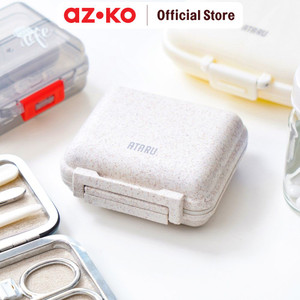 [EZO.0805280] AZKO Ataru Kotak Obat 6 Slots Square - Putih