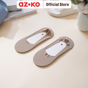 [EZO.0805297] AZKO Ataru Set 2 Pasang Kaos Kaki Wanita Invisible - Cokelat