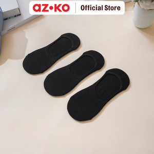 [EZO.0805298] AZKO Ataru Set 3 Pasang Kaos Kaki Pria Invisible - Hitam