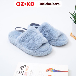[EZO.0805299] AZKO Ataru Ukuran 40/41 Sandal Wanita Fur - Biru