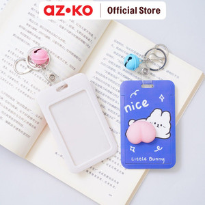 [EZO.0805305] AZKO Ataru Holder Id Card Dengan Squishy Peach 3d Assorted