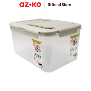 [EZO.0805314] AZKO Komax 10 kg Tempat Beras Rice Container Kotak Beras Bpa Free Wadah Penyimpanan Beras Perlengkapan Dapur