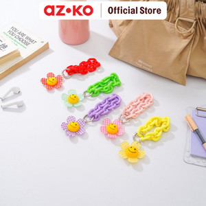 [EZO.0805334] AZKO Ataru Gantungan Kunci Resin Flower Assorted