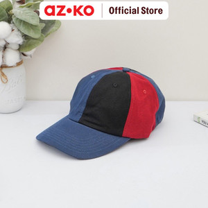 [EZO.0805341] AZKO Ataru Topi Baseball Color Block - Biru/Merah