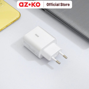 [EZO.0805349] AZKO Ataru Kepala Charger Dual Usb A & Type C 30 Watt - Putih