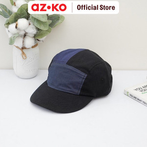 [EZO.0805350] AZKO Ataru Topi Baseball Color Block - Hitam