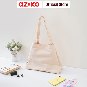 [EZO.0805353] AZKO Ataru Tote Bag Canvas Extendable - Krem