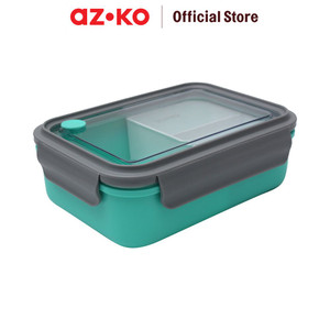 [EZO.0805373] AZKO Kris 1.25 ltr Kotak Makan 3 Sekat Plastik - Hijau