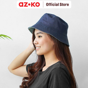 [EZO.0805439] AZKO Ataru Topi Bucket Reversible - Hijau Mint/Biru
