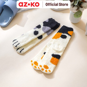 [EZO.0805440] AZKO Ataru Set 2 Pasang Kaos Kaki Motif Paws