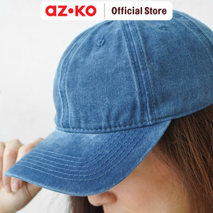 [EZO.0805443] AZKO Ataru Topi Baseball Denim - Biru Tua