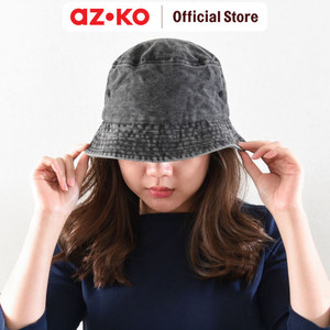 [EZO.0805454] AZKO Ataru Topi Bucket Basic Denim - Hitam