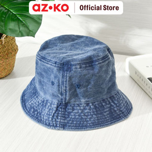 [EZO.0805455] AZKO Ataru Topi Bucket Basic Denim - Biru