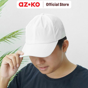[EZO.0805488] AZKO Ataru Topi Nylon - Putih Cap Hat Stylish Unisex Serbaguna Aksesoris Fashion Pria Wanita