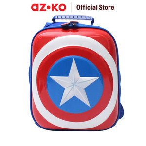 [EZO.0805506] AZKO Marvel Tas Ransel Anak Captain America Hardshell Square