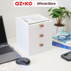 [EZO.0805510] AZKO Stora Organizer Kosmetik 3 Tingkat - Putih