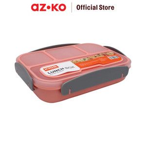 [EZO.0805563] AZKO Kris 1 ltr Kotak Makan 4 Sekat - Pink