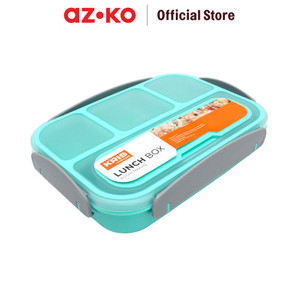 [EZO.0805564] AZKO Kris 1 ltr Kotak Makan 4 Sekat - Hijau
