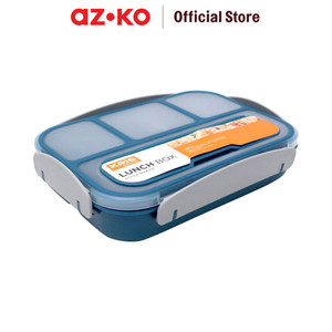 [EZO.0805565] AZKO Kris 1 ltr Kotak Makan 4 Sekat - Biru