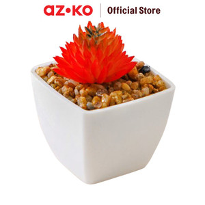 [EZO.0805594] AZKO Ataru Tanaman Artifisial Kaktus Dengan Pot - Merah