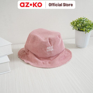 [EZO.0805604] AZKO Ataru Topi Bucket Corduroy - Pink