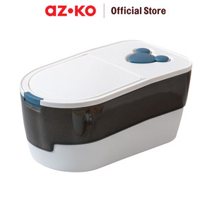 [EZO.0805664] AZKO Kris Tempat Beras 5 Kg - Hitam/Putih