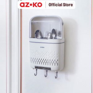 [EZO.0805675] AZKO Stora Tempat Alat Makan - Putih