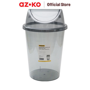 [EZO.0805678] AZKO Krisbow 20 Ltr Tempat Sampah Transparan - Abu-Abu Smoke