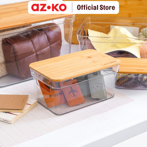 [EZO.0805680] AZKO Stora 5 Ltr Kotak Penyimpanan Dengan Tutup Bambu