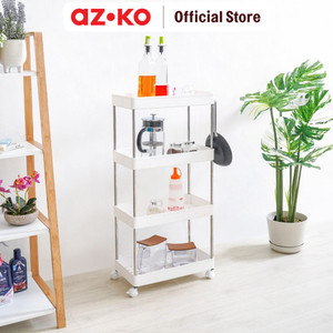 [EZO.0805690] AZKO Stora Rak Troli 4 Tingkat - Putih