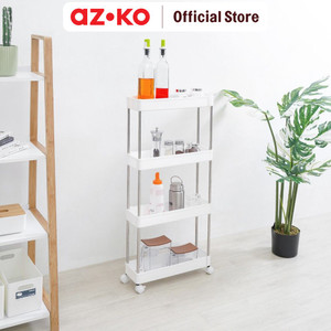 [EZO.0805691] AZKO Stora Rak Troli Slim 4 Tingkat - Putih