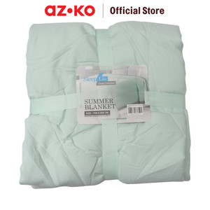 [EZO.0805697] AZKO Sleeplite 150X200 cm Selimut Polyester Summer Solid - Biru Aqua