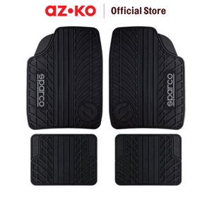 [EZO.0805723] AZKO Sparco Set 4 Pcs Karpet Mobil Pvc - Hitam