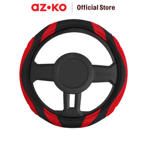 [EZO.0805732] AZKO Otto Klasse Sarung Stir Mobil Silicone Grip - Hitam/Merah