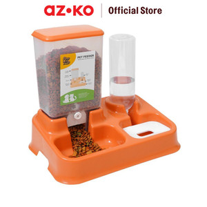 [EZO.0805737] AZKO Paws N Tail Dispenser Makanan 2 In 1 - Kuning Mustard