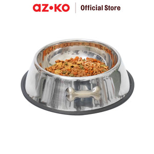 [EZO.0805740] AZKO Paws N Tail 1.16 Ltr Tempat Makan Hewan Bone Relief