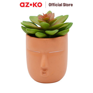 [EZO.0805774] AZKO Arthome 9.5 Cm Tanaman Artifisial Succulent Dengan Pot - Hijau