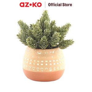 [EZO.0805776] AZKO Arthome 15.2 Cm Bunga Artifisial Succulent Dengan Pot - Hijau
