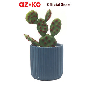 [EZO.0805784] AZKO Arthome 12.7 Cm Tanaman Artifisial Kaktus Dengan Pot - Hijau