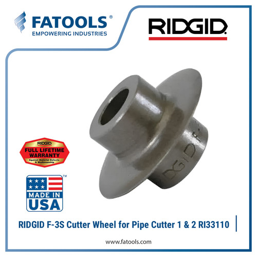 [EZM.0800029] RIDGID 33110 F-3S Cutter Wheel for Pipe Cutter Stainless Steel SS 1A 2A 42A 32810 32820 32870 34617 58657 F3S