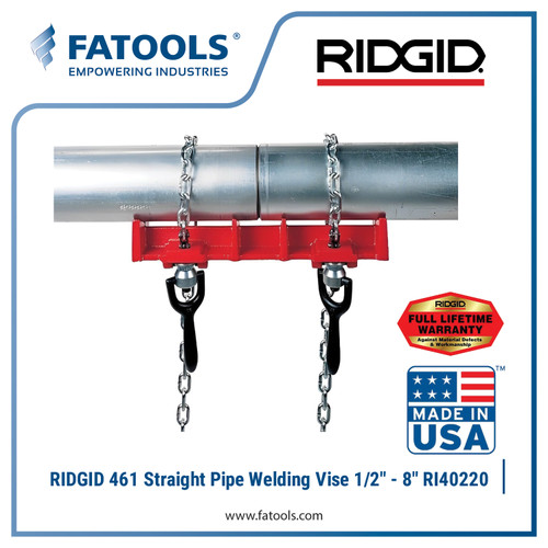 [EZM.0800034] RIDGID 40220 461 Straight Pipe Welding Vise 1/2" - 8" Bais Las Pipa