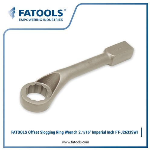 [EZM.0802049] FATOOLS J2633SWI Offset Slogging Ring Wrench Imperial 2.1/16" Inci Ring Pukul Sendok Bengkok