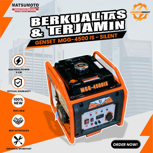 [EZM.0700020] Gasoline Generator Inverter MGG 4500 iS / 4000 Watt 1 Phase 100% tembaga Bergaransi Resmi Original