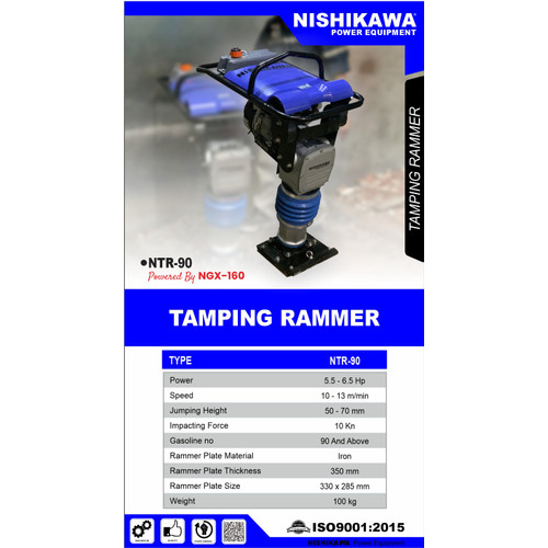 [EZM.0700149] NISHIKAWA MESIN PEMADAT TANAH / BETON TAMPING RAMMER NTR - 90