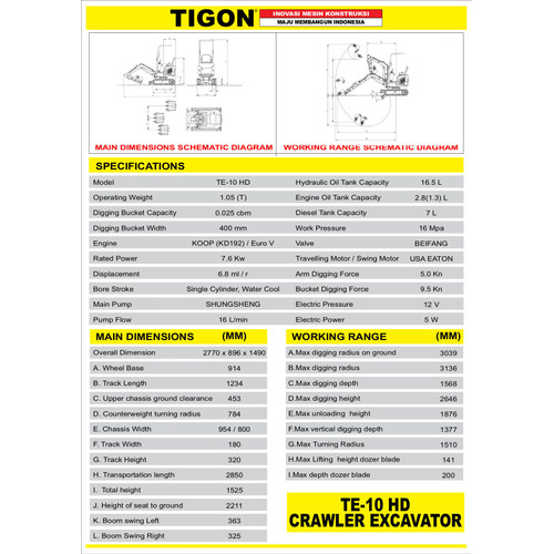 [EZM.0700204] mesin mini excavator kap 1-6 ton berkualitas bergaransi resmi