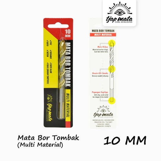 [EZM.0601352] TJAP MATA  / CAP MATA Mata Bor Tombak / Kaca / Marmer / keramik 10MM